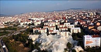 Sarıgazi Lojmanların Patlatmalı Yıkımı