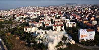 Sarıgazi Lojmanların Patlatmalı Yıkımı