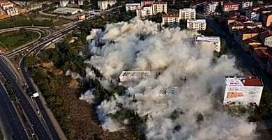 Sarıgazi Lojmanların Patlatmalı Yıkımı