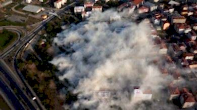 Sarıgazi Lojmanların Patlatmalı Yıkımı